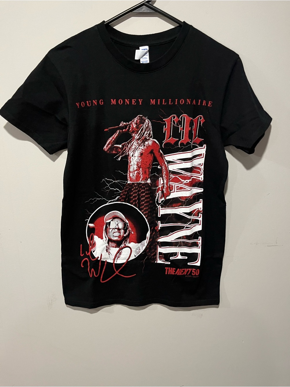 Young Money Millionaire Black Graphic Tee - Lil Wayne